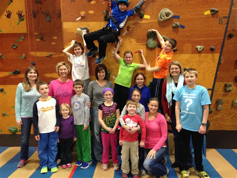 rock climbing group